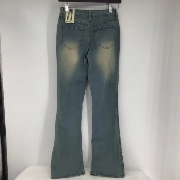 Rise Supply Co. Juniors Stretch Bootcut Mid-Rise Vintage Wash Jeans NWT Size 3 - Picture 2 of 10